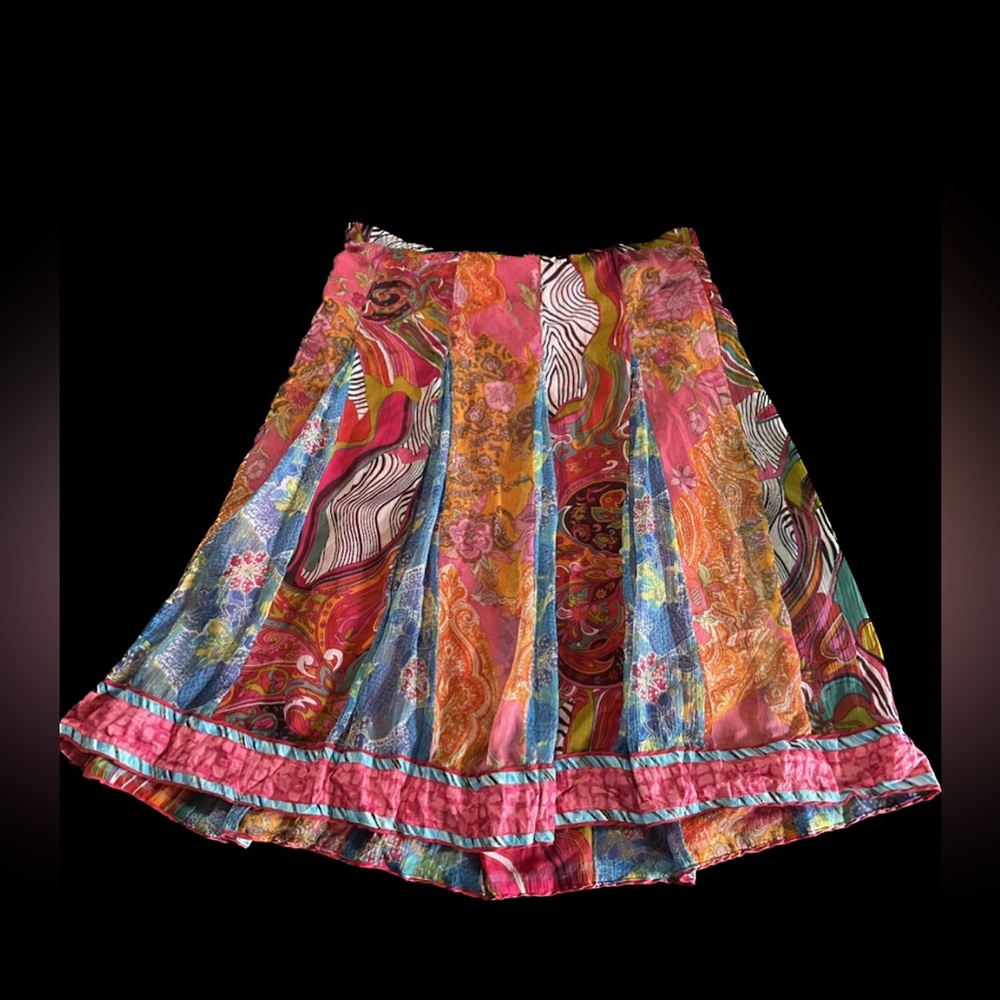 Choices colorful multicolored boho hippie  skirt bohemian bright colors size 1X